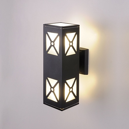 Уличный настенный светильник 1405 TECHNO черный IP54 1405 TECHNO Elektrostandard - фото