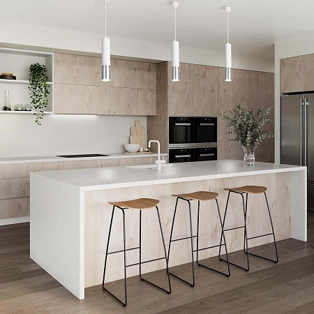 Подвесной акцентный светильник Eurosvet DLN108 GU10 белый/серебро - фото