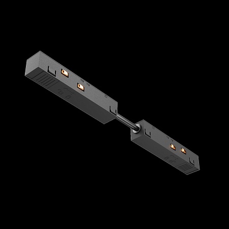 Коннектор питания прямой гибкий 5см Exility черный - фото