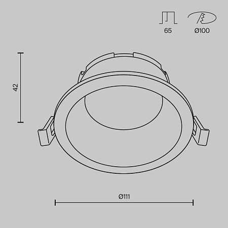 Встраиваемый светильник Technical DL126-GX53-B - фото