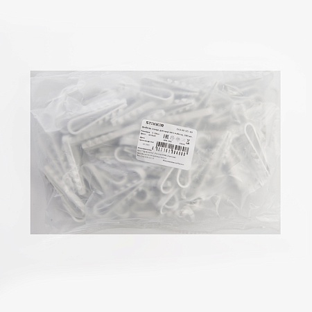 Дюбель-хомут для круглого кабеля (5-10мм), STEKKER DCL00-05-10, полипропилен, белый (100шт.) - фото