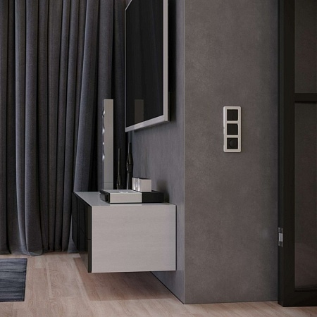 Рамка из металла на 3 поста Platinum алюминий W0032606 - фото