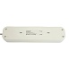 Удлинитель 3-местный с/з с выключ. STEKKER HM071-31-02 3x1мм2, 2м, 250В, 16А, 1USB+2C, 2.4A, сер Home, белый - фото