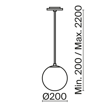 Подвесной светильник Technical Luna P039PL-5W3K-20INS-B - фото