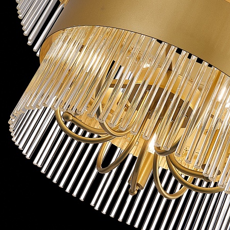 Люстра подвесная ST-Luce Золотистый/Золотистый, Прозрачный E14 9*40W SL1225.203.09 - фото