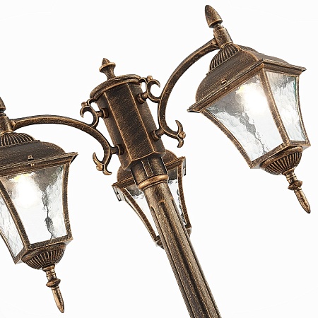 Светильник уличный наземный ST-Luce Бронза/Бронза, Прозрачный E27 3*60W SL082.205.03 - фото