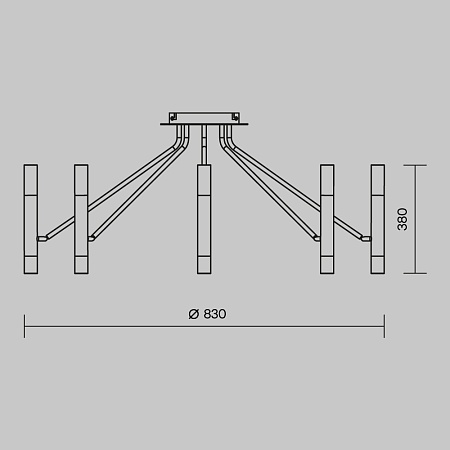 Потолочный светильник Maytoni Vigo MOD620CL-16B - фото