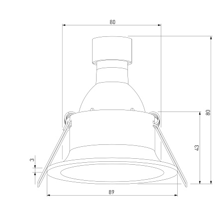 Светильник встраиваемый Andi GU10 черный 25058/01 Elektrostandard - фото