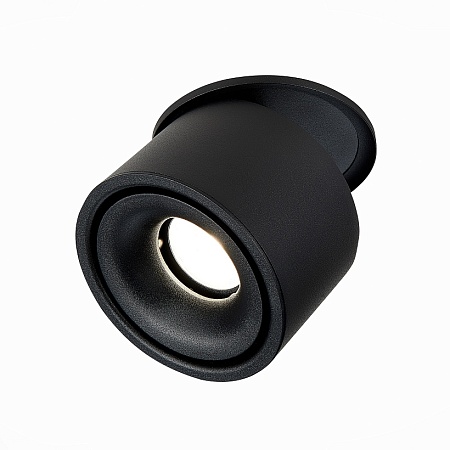 Св-к встр. Черный LED 1*12W 3000K 1 000Lm Ra>90 36° IP20 D100xH105 170-240VV ST652.438.12 - фото