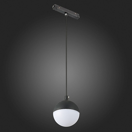 Магнитный трековый светильник подвесной Черный LED 1*7W 3000K 520Lm Ra>80 120° IP20 D90 ST358.433.07 - фото