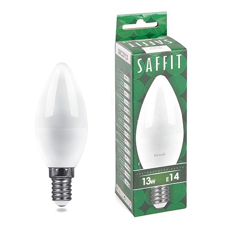 Лампа светодиодная SAFFIT SBC3713 Свеча E14 13W 230V 4000K - фото