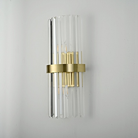 Бра Odeon Clear Glass Gold Metal Wall Lamp Imperiumloft 147727-22 - фото