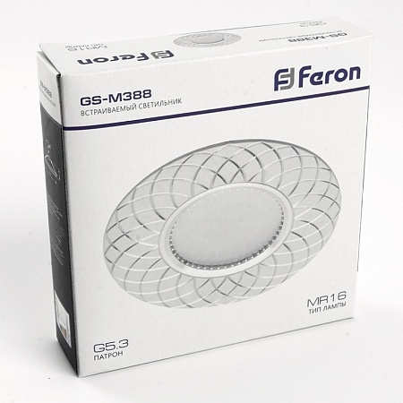 Светильник встраиваемый Feron GS-M361 потолочный MR16 G5.3 серебристый - фото