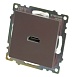 Розетка HDMI 2.1, Type A (механизм), STEKKER GLS00-7118-04, серия Катрин, шоколад - фото