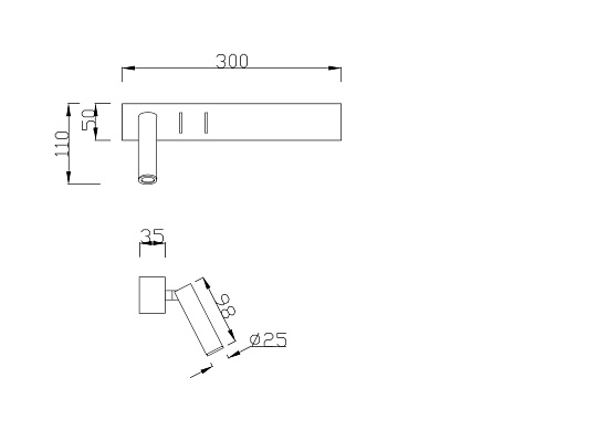 Настенный светильник (бра) Technical Comodo C031WL-L8W3K - фото
