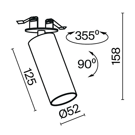 Потолочный светильник Technical FOCUS LED C053CL-L12W4K-W-B - фото