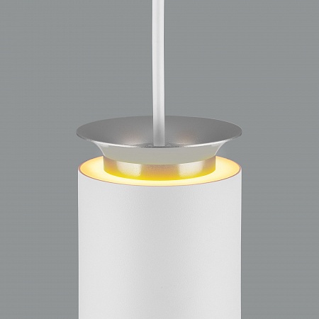 Подвесной светодиодный светильник DLS021 9+4W 4200К белый матовый/серебро - фото