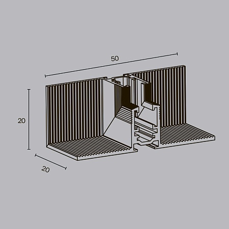 Коннектор угловой внутренний, встраиваемый под ГКЛ 9,5 мм Levity  - фото