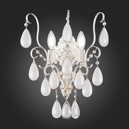 Светильник настенный Золотистый/Белый матовый E14 2*60W SLE160301-02 - фото