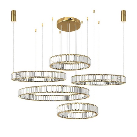 10135/5 Gold Подвесной светильник LOFT IT Crystal ring - фото
