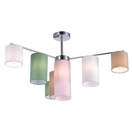 Светильник потолочный Хром/Белый, Бежевый, Зеленый E14 7*40W SLE300602-07 - фото