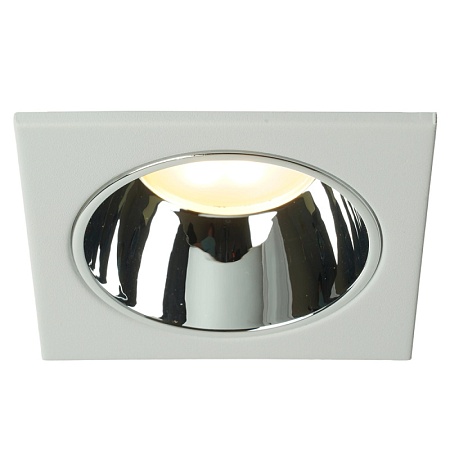 Светильник встраиваемый Feron DL3112 потолочный MR16 G5.3 белый + хром - фото