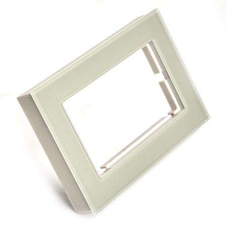 Рамка  2-местная (без перемычки), стекло, STEKKER, GFR00-7012-07, серия Катрин, дымчатый - фото