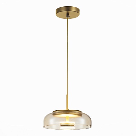Подвес ST-Luce Золотистый/Янтарный LED 1*7W 4000K SL6002.203.01 - фото
