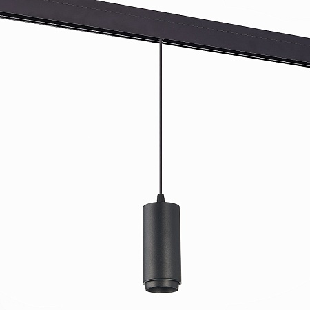 Магнитный трековый светильник подвесной ZOOM Черный LED 1*6W 3000K 667Lm Ra>80 10-60° I ST357.433.06 - фото
