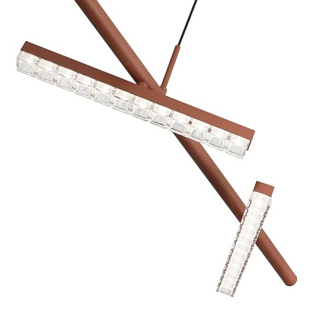 Светильник подвесной ST-Luce терракотовый/прозрачный LED 1*32W 4000K SL1018.603.04 - фото