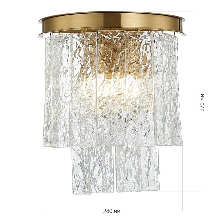 Бра ST-Luce Латунь/Прозрачный E14 2*60W SL1230.301.02 - фото