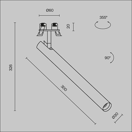 Встраиваемый светильник Technical C141RS-L300-6W4K-W - фото