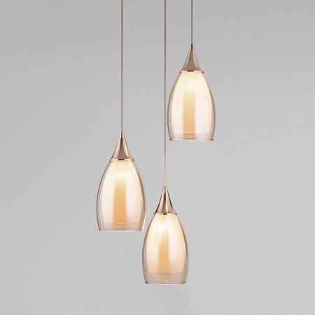 Подвесной акцентный светильник Eurosvet 50085/3 золото - фото