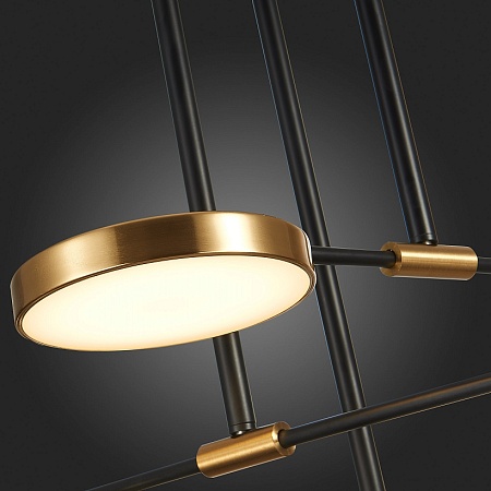 Светильник подвесной ST-Luce Черный/Латунь, Белый LED 6*7,5W 3000K SL1605.403.06 - фото