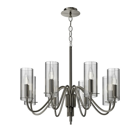 Светильник подвесной ST-Luce никиль/прозрачный E14 8*40W SL2005.103.08 - фото