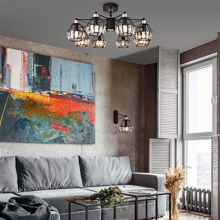 Потолочный светильник Eurosvet 70075/8 черный - фото