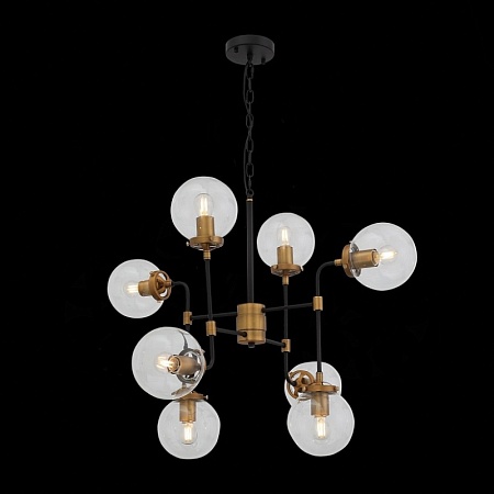 Люстра подвесная ST-Luce Черный, Золото/Прозрачный E27 8*40W SL234.403.08 - фото