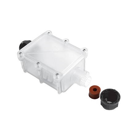 LD537 Коробка распределительная водонепрониц. 2 вых. с 4-конт. коннектором, STEKKER, 450V, 130х70х41, прозрач - фото