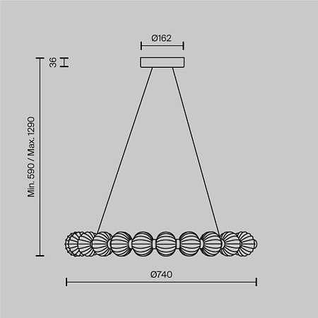 Подвесной светильник Maytoni Amulet MOD555PL-L26CH4K - фото