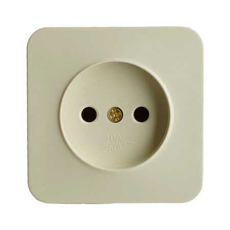 Розетка 1-местная б/з открытой установки, STEKKER, 250В, 10А, IP20, серия София, слоновая кость, MST10-11-04 - фото