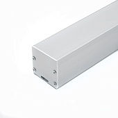 Профиль алюминиевый накладной "Линии света" с крепежами, серебро, CAB256
