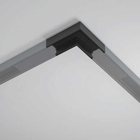 Коннектор угловой, накладной Basity, черный - фото