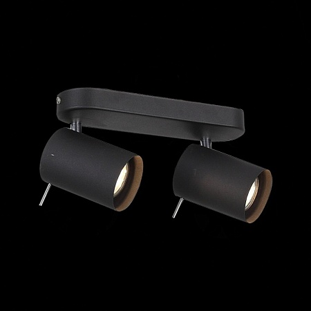 Спот ST-Luce Черный, Хром/Черный GU10 LED 2*3W SL597.401.02 - фото