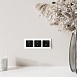 Розетка с заземлением, шторками и USB тип A+C (черный акрил) W1171748 - фото