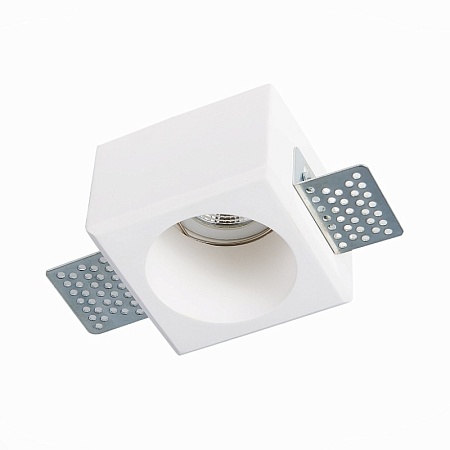 Св-к встр. из гипса Белый GU10 1*50W IP20 L80xW80xH52 180-240V Без ламп ST252.508.01 - фото