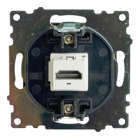 Розетка HDMI 2.1, Type A  (механизм), STEKKER GLS00-7118-05, серия Катрин, черный - фото