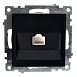 Розетка компьютерная 1-местная RJ-45 (механизм), STEKKER GLS00-7107-05, серия Катрин, черный - фото