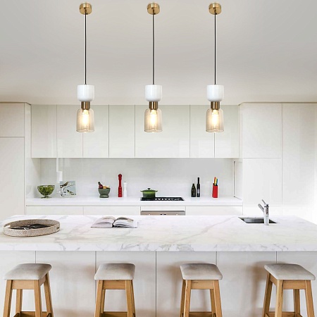 Подвесной акцентный светильник Eurosvet 50118/1 латунь - фото