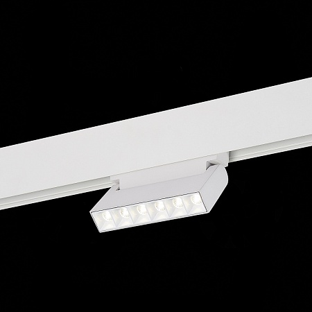 Магнитный трековый светильник белый LED 1*6W 4000K 532Lm Ra>80 36° IP20 L120xW22xH108 4 ST364.546.06 - фото