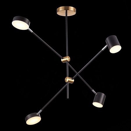 Светильник потолочный ST-Luce Черный, Латунь/Черный LED 4*5W 3000K SL1604.432.04 - фото